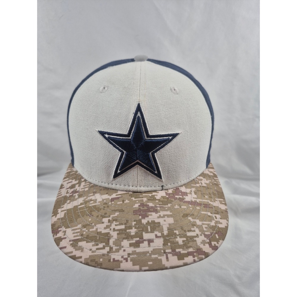 NFL Dallas Cowboys New Era 59Fifty Salute To Service Fitted 7 1/4 Camo Hat Cap